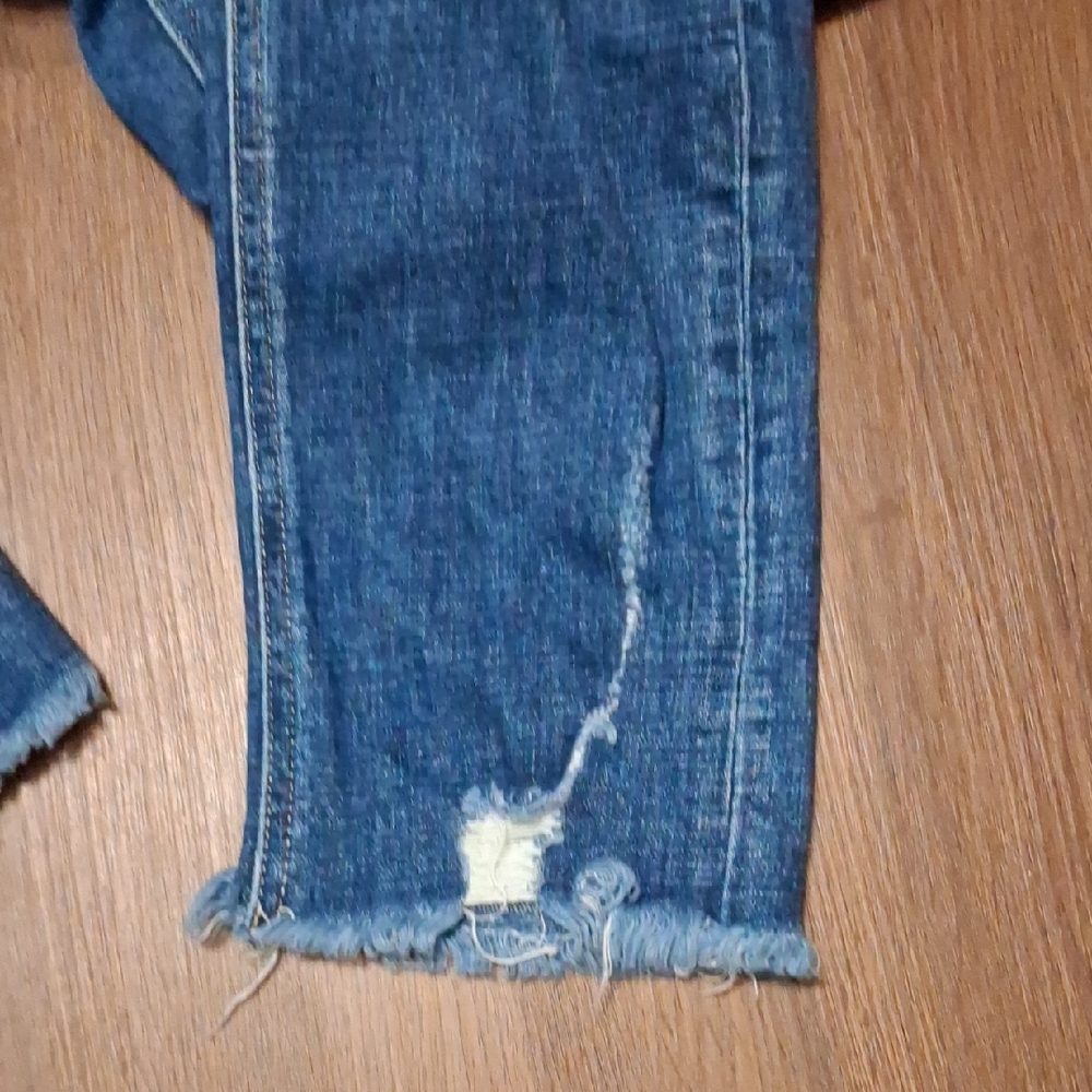KanCan Blue Boyfriend Jeans with Distressed Details - Picture 8 of 8